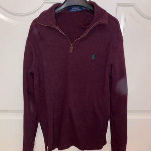 RALPH LAUREN POLO 1/2 ZIP MAROON // NWOT